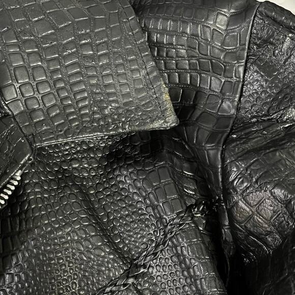 Navarre Leather Company Womens Genuine Buffalo Leather Black Jacket Size XL - Picture 8 of 15